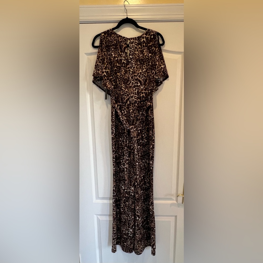 bebe Leopard Print Jumpsuit